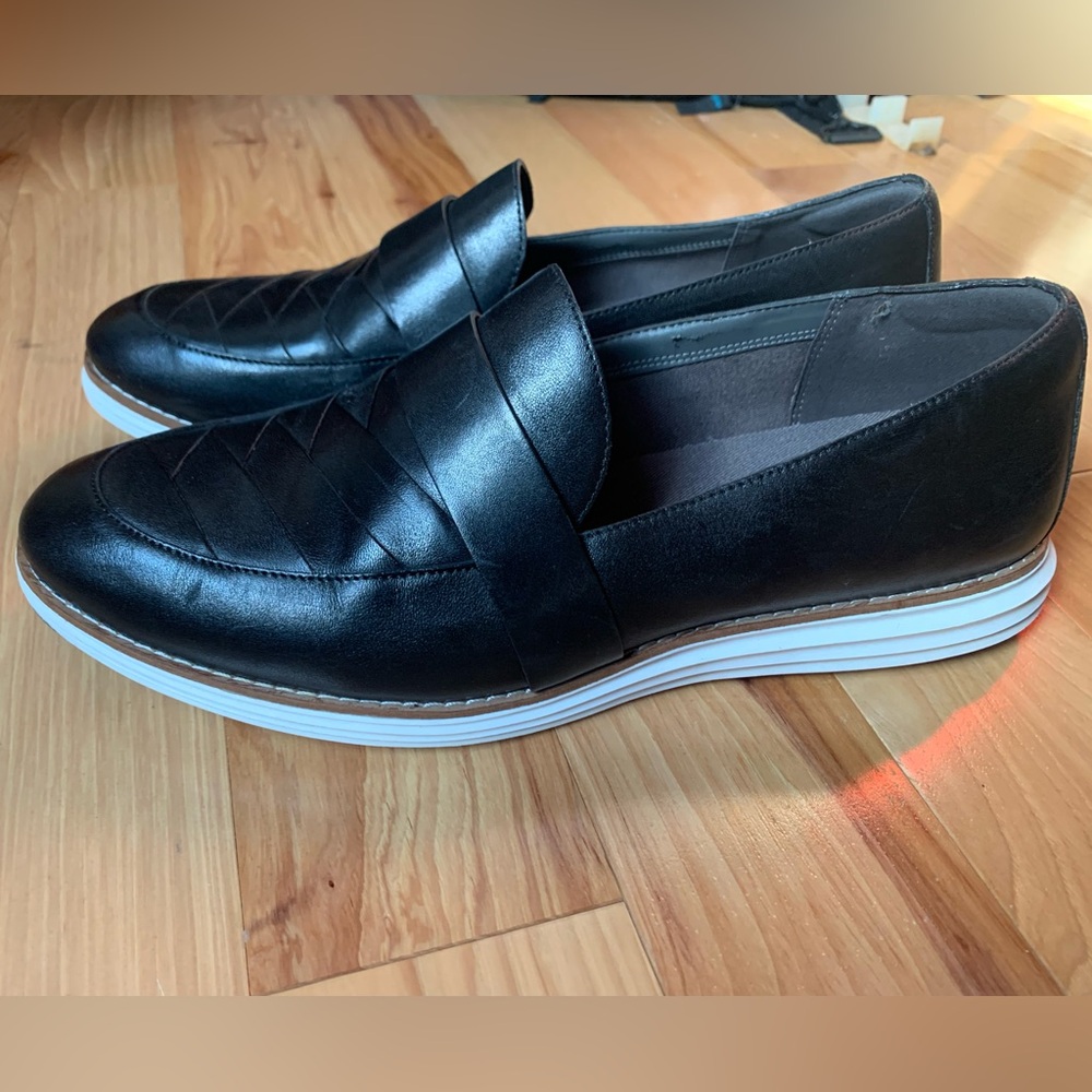 Leather braided loafers.  So comfy!